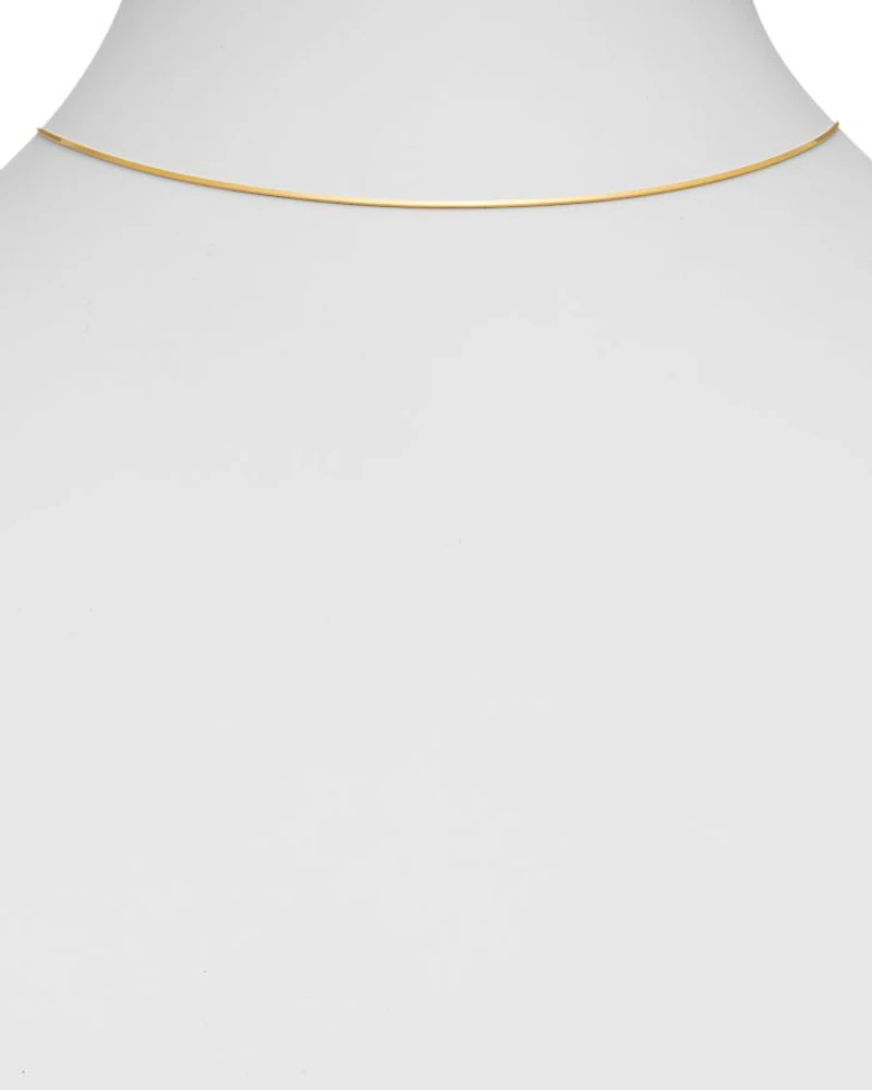 14K Yellow Gold Collar Necklace, 16"