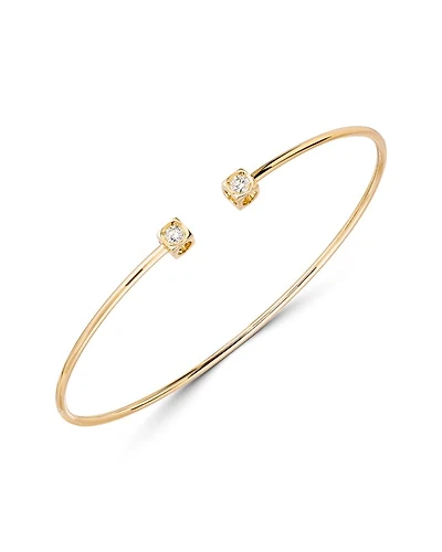 18K Yellow Gold Le Cube Diamant Bangle Bracelet with Diamonds