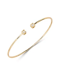 18K Yellow Gold Le Cube Diamant Bangle Bracelet with Diamonds