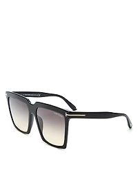Tom Ford Sabrina Square Sunglasses, 58mm