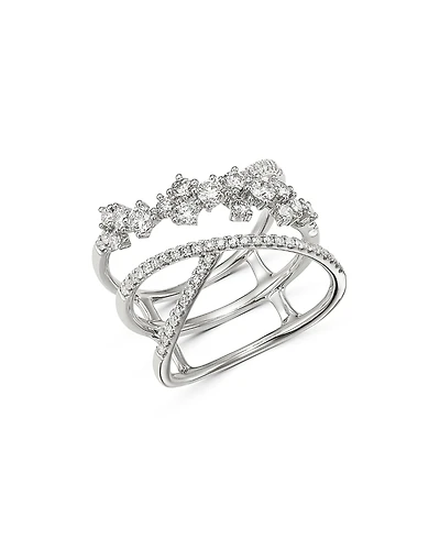 Bloomingdale's Fine Collection Diamond Scattered Crossover Ring