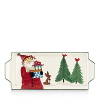Vietri Old St. Nick Handled Rectangular Platter