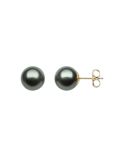 Bloomingdale's Fine Collection Tahitian Black Cultured Pearl Stud Earrings