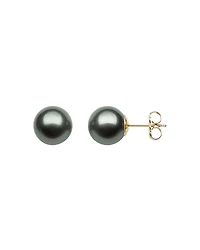 Bloomingdale's Fine Collection Tahitian Black Cultured Pearl Stud Earrings