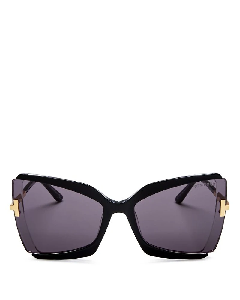 Gia Butterfly Sunglasses, 63mm