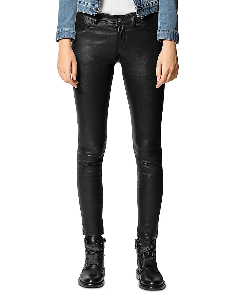 Zadig & Voltaire Phlame Crinkled-Leather Pants