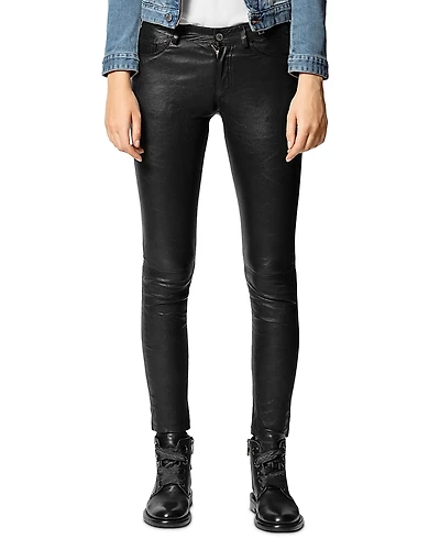Zadig & Voltaire Phlame Crinkled-Leather Pants