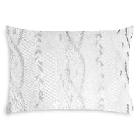 Kevin O'Brien Studio Cable Knit Velvet Decorative Pillow, 14 x 20