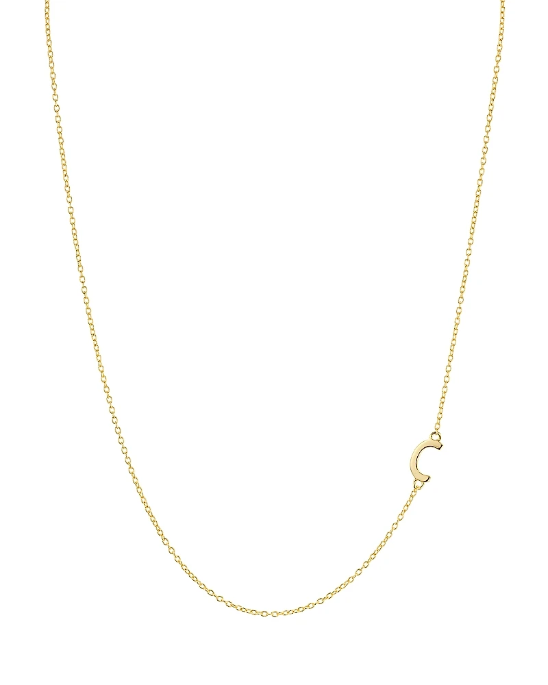 Argento Vivo Asymmetrical Initial Necklace