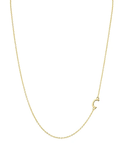 Argento Vivo Asymmetrical Initial Necklace