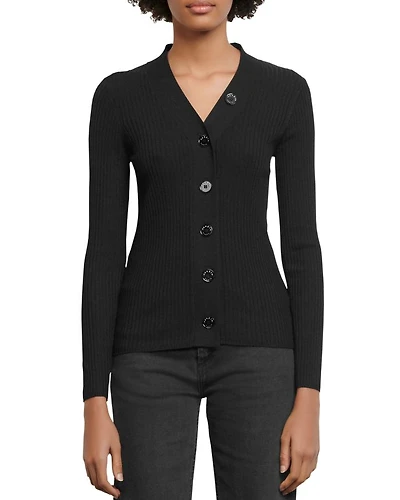 Gabrielle Ribbed Knit Cardigan