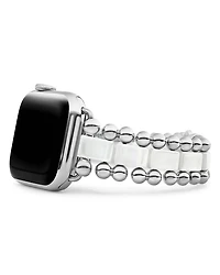 White Ceramic Smart Caviar Apple™ Watch Band, 38mm-42mm