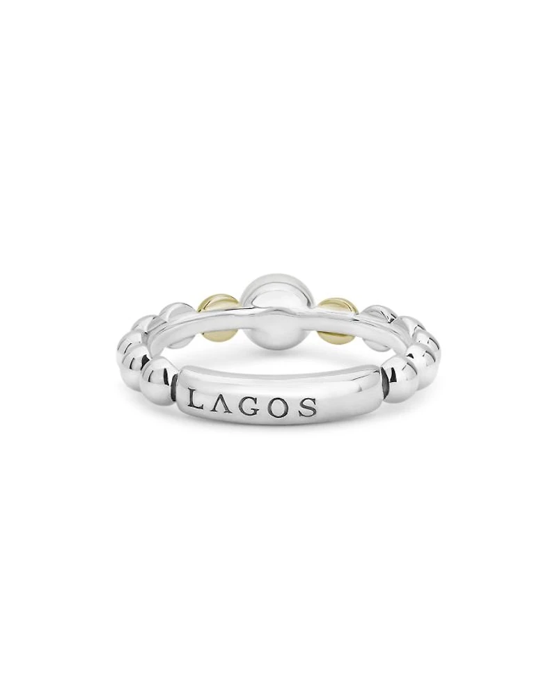 Sterling Silver & 18K Yellow Gold Luna Cultured Freshwater Pearl Ring