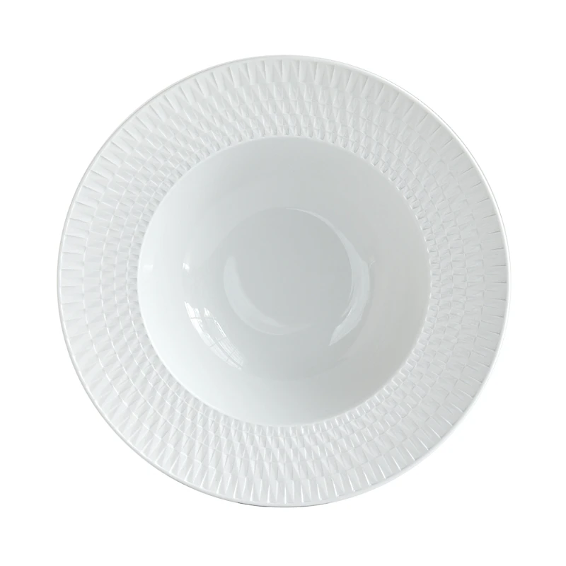 Bernardaud Twist White Collection Rim Soup Bowl