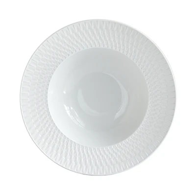Bernardaud Twist White Collection Rim Soup Bowl