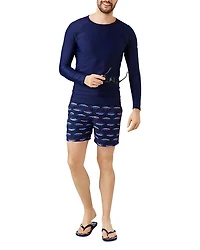 Long-Sleeve Turtle-Accented Rash Guard Tee