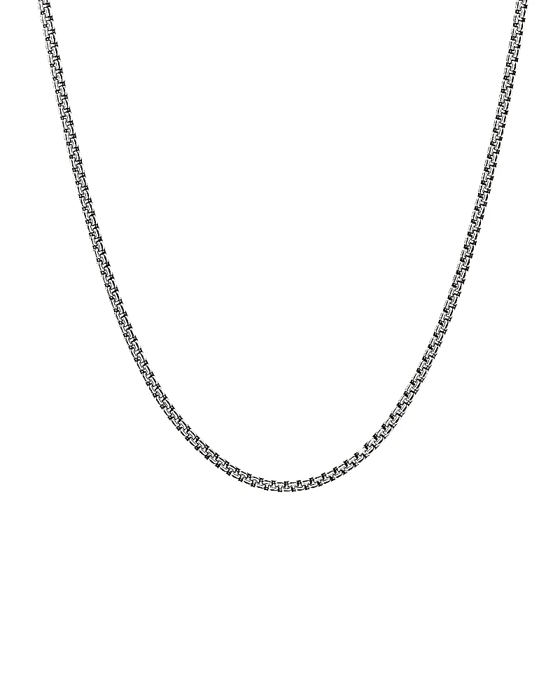 David Yurman Sterling Silver Small Double Box Chain Necklace