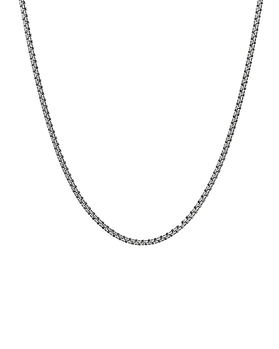 David Yurman Sterling Silver Small Double Box Chain Necklace