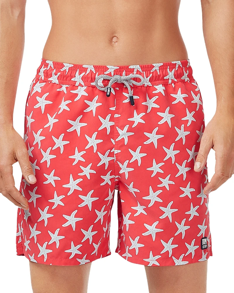 Tom & Teddy Starfish Print Swim Trunks