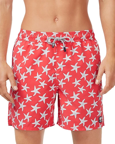 Tom & Teddy Starfish Print Swim Trunks