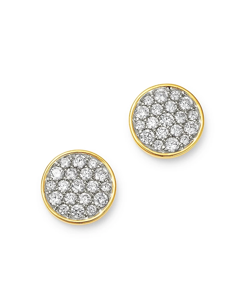 Bloomingdale's Fine Collection Diamond Pave Disc Stud Earrings