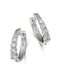 Bloomingdale's Fine Collection Diamond Graduated Hoop Earrings