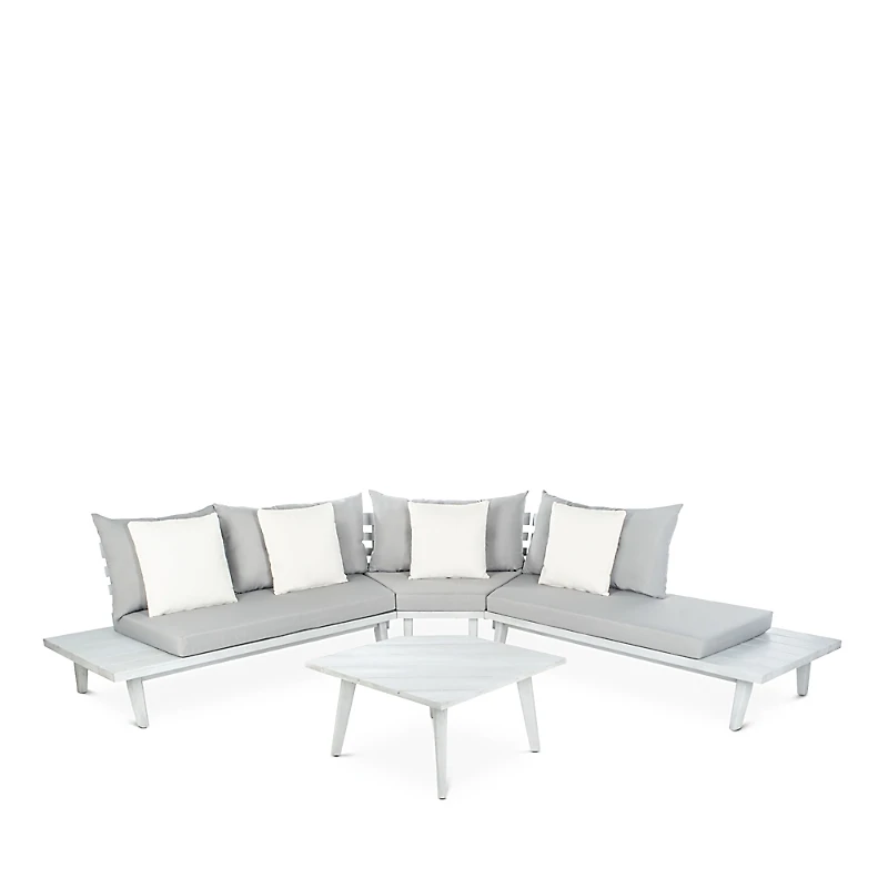 Safavieh Lansen 4-Piece Corner Indoor/Outdoor Living Set