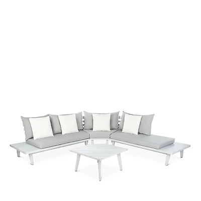 Safavieh Lansen 4-Piece Corner Indoor/Outdoor Living Set