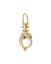Temple St. Clair 18K Yellow Gold Multi-Gemstone & Diamond Owlet Pendant