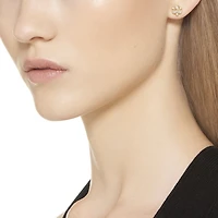18K Yellow Gold Classic Trio Earrings with Diamonds