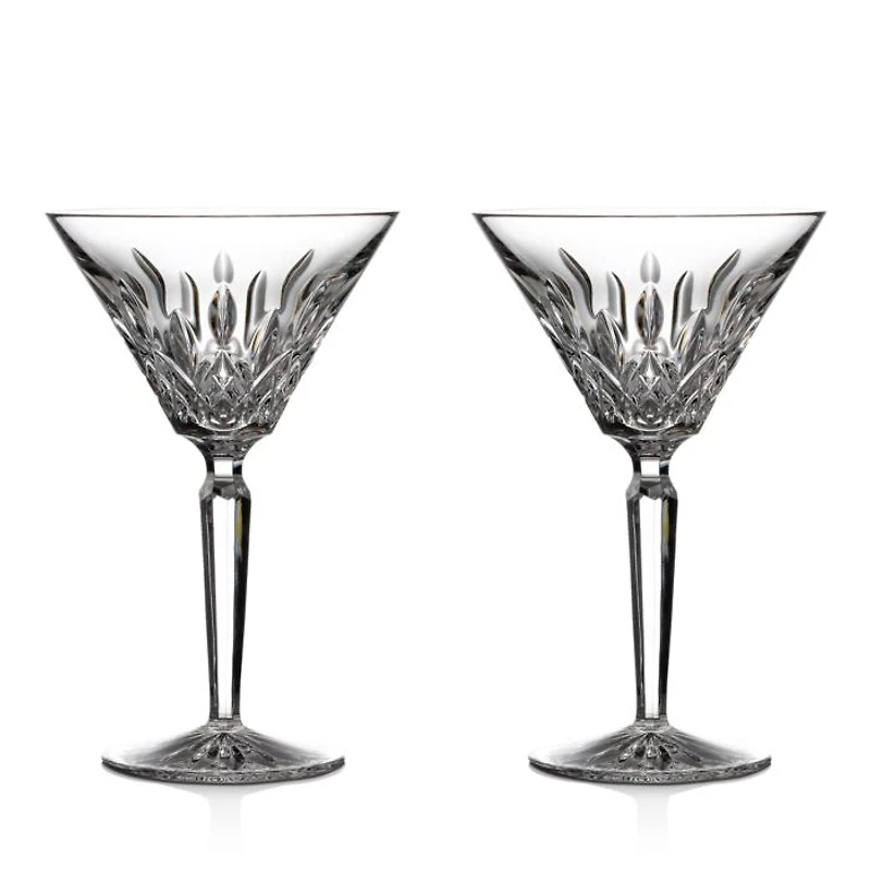 Lismore Crystal Martini Glass, Set of 2