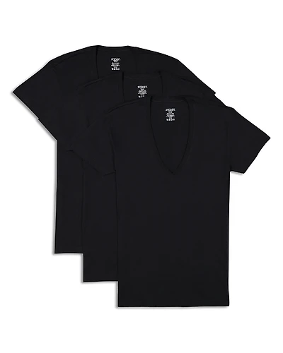 2(X)Ist Slim Fit Deep V-Neck Tee, Pack of 3