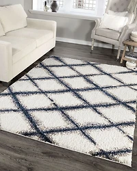 Orian Cotton Tail Line Trellis Area Rug