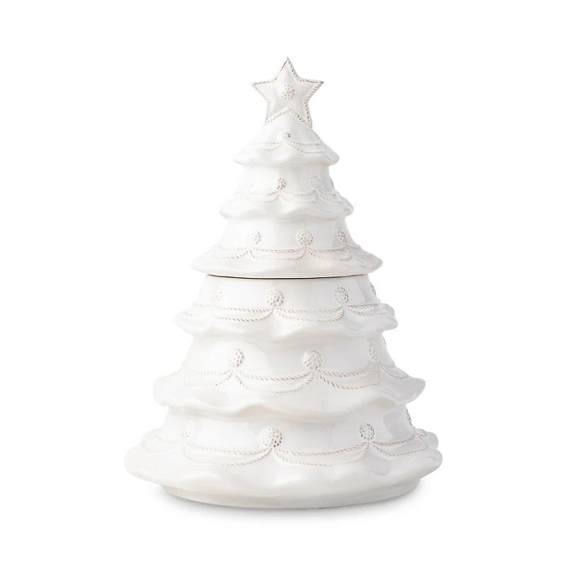 Berry & Thread Whitewash Christmas Tree Cookie Jar