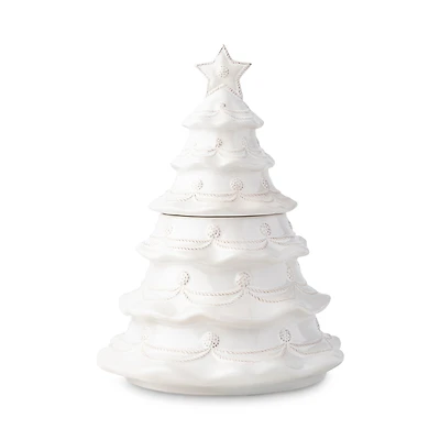 Berry & Thread Whitewash Christmas Tree Cookie Jar