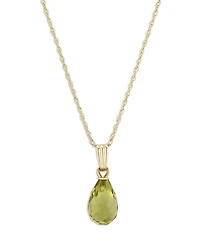 Bloomingdale's Fine Collection Peridot Briolette Pendant Necklace