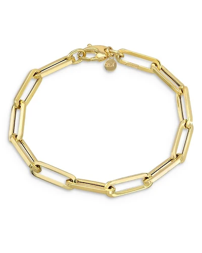 14K Yellow Gold Extra Large Paper Clip Chain Bracelet