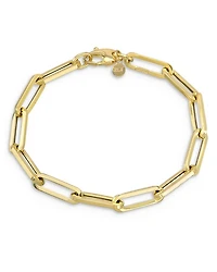 14K Yellow Gold Extra Large Paper Clip Chain Bracelet