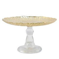 Rufolo Glass Gold Crocodile Small Cake Stand
