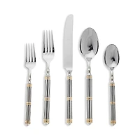 Ricci Argentieri Castello Gold 5 Piece Flatware Set