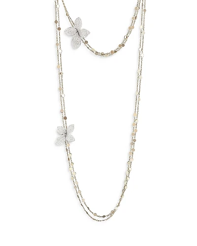 Pasquale Bruni 18K Yellow & White Gold Giardini Segreti Diamond Butterfly Long Statement Necklace, 40