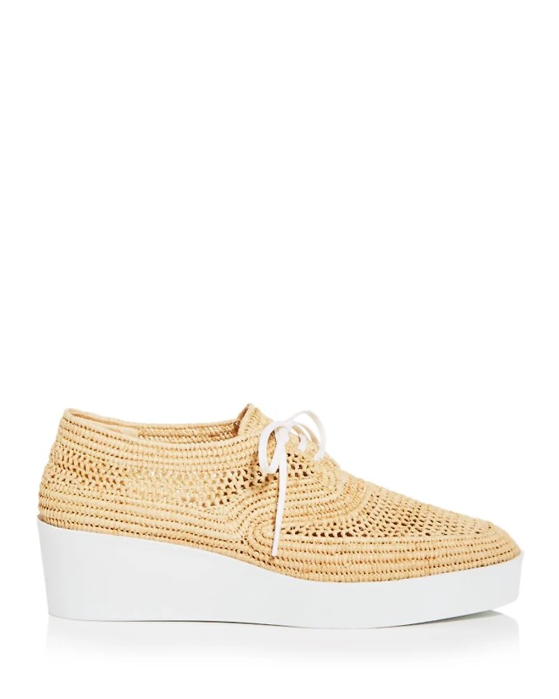 Women's Lisa Woven Wedge Platform Oxfords