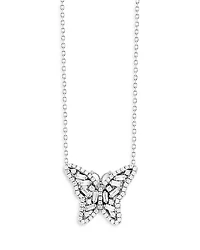 Suzanne Kalan 18K White Gold Diamond Butterfly Pendant Necklace, 18