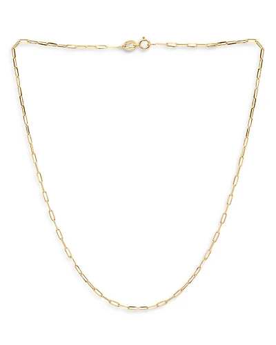 Sterling Paper Clip Necklace, 15.5" - Exclusive