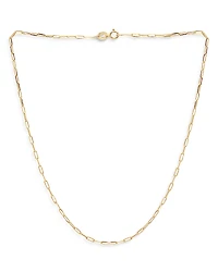 Aqua Sterling Paper Clip Necklace, 15.5 - Exclusive