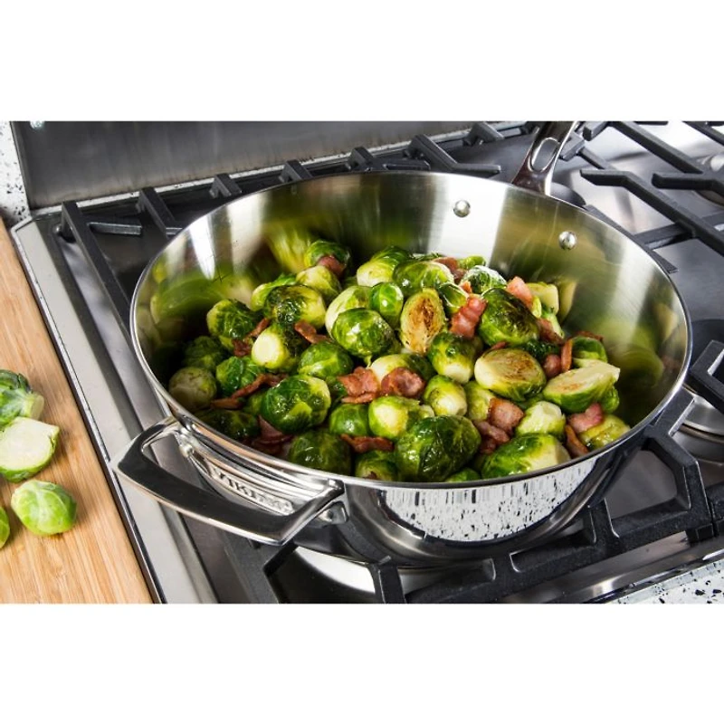 Contemporary 3 Ply  4.8 Quart Saute Pan with Lid