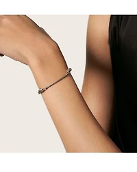 Sterling Silver Legends Naga Dragon Station Link Bracelet