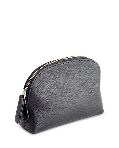 Pebbled Leather Compact Cosmetic Case