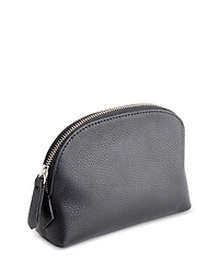 Pebbled Leather Compact Cosmetic Case