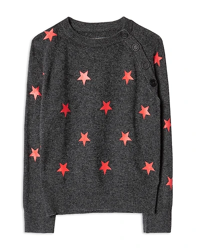 Zadig & Voltaire Girls' Ava Star Sweater - Little Kid, Big Kid
